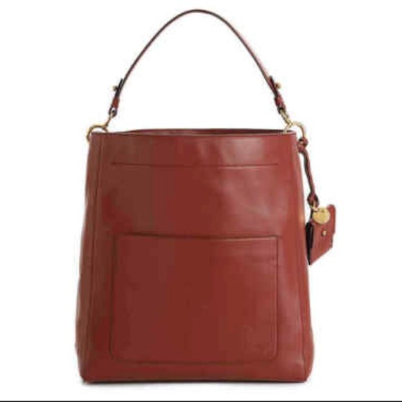 NWT Cole Haan Zoe Leather Bucket Hobo - Picture 1 of 6